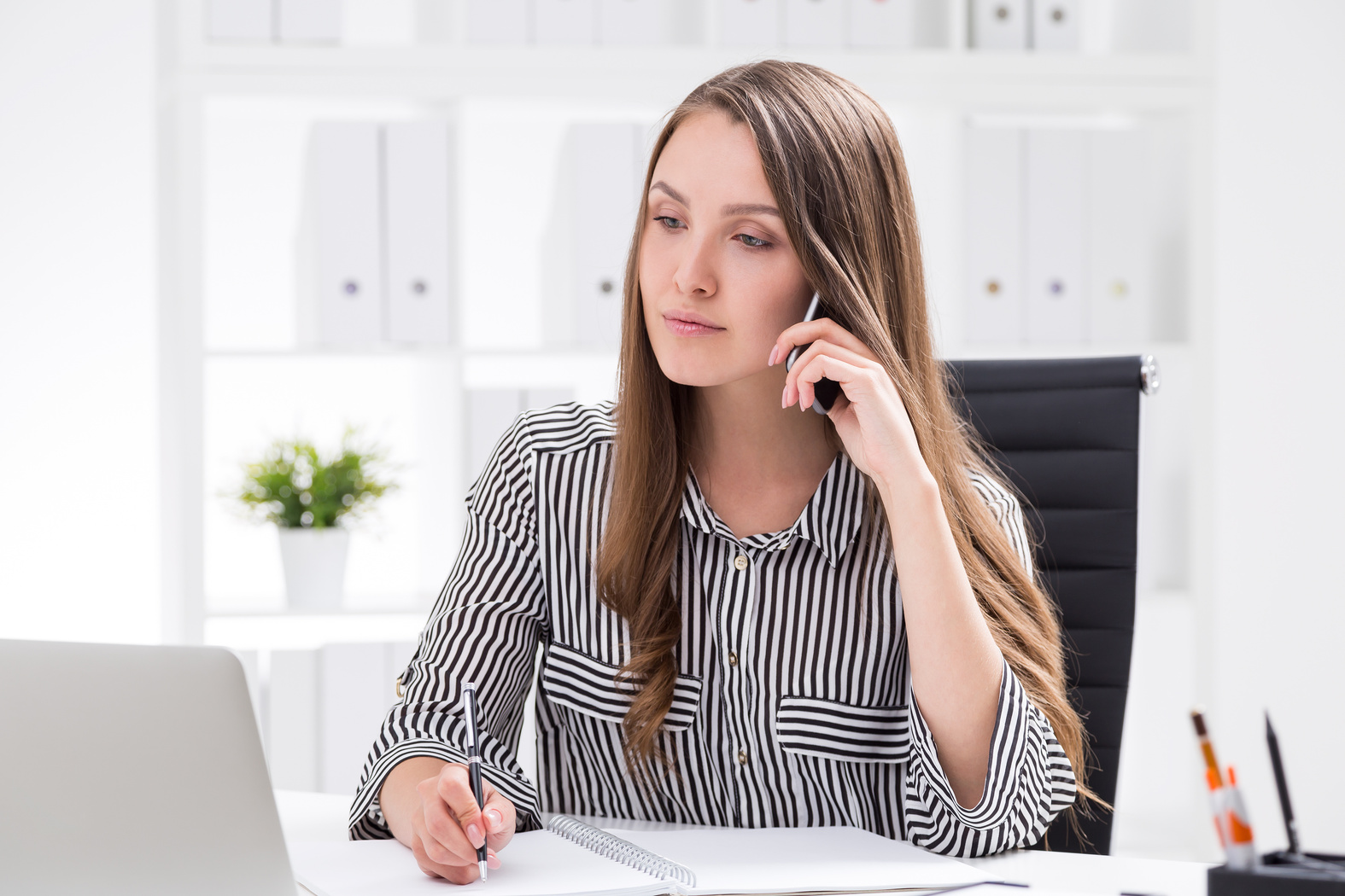 Business lady on phone